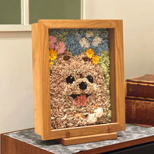 Load image into Gallery viewer, Ramme My love flower Cherry wood glass frame #13221