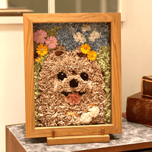 Load image into Gallery viewer, Ramme My love flower Cherry wood glass frame #13221