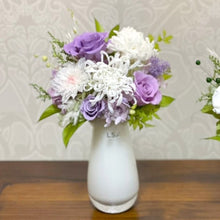 画像をギャラリービューアに読み込む, British vase LSA x mum & roses 菊と薔薇のお供えアレンジ #12824
