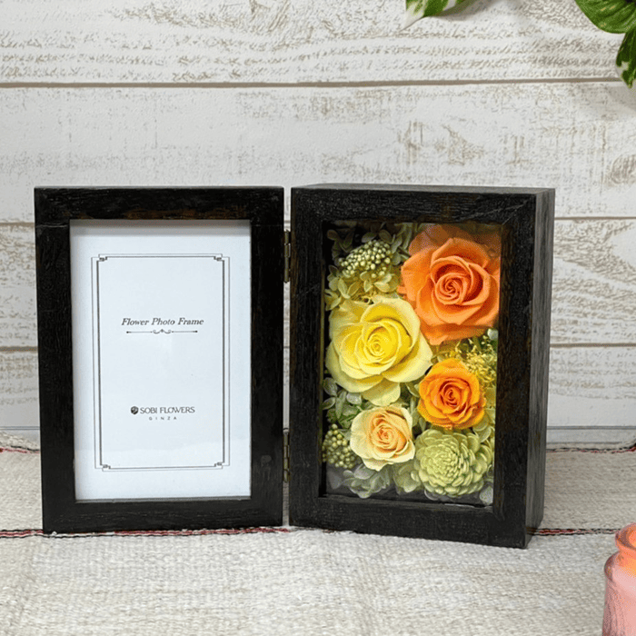 Black antique photo frame 桐製アンティークフォトフレーム　#12820