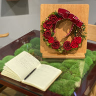 Wreath 8 roses リース８輪アレンジメント #12371