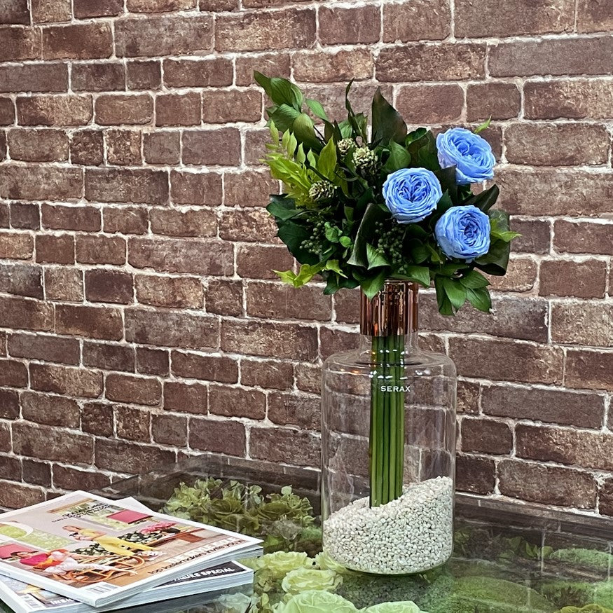 Serax vase blue roses #12953