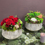 German vase x Natural preserved flowers #13132